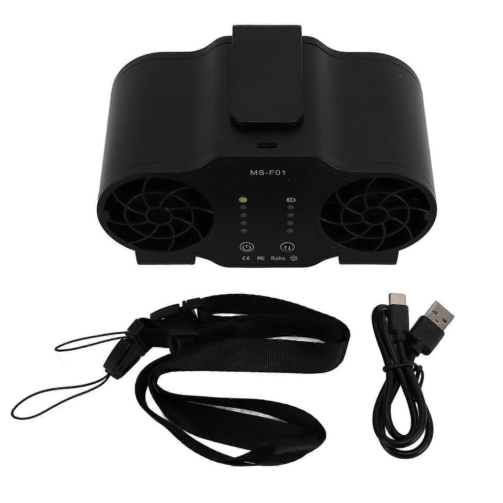 5000mAh Portable Waist Fan USB Rechargeable Multifunctional Hanging Neck Clip Fan for Outdoor Summer