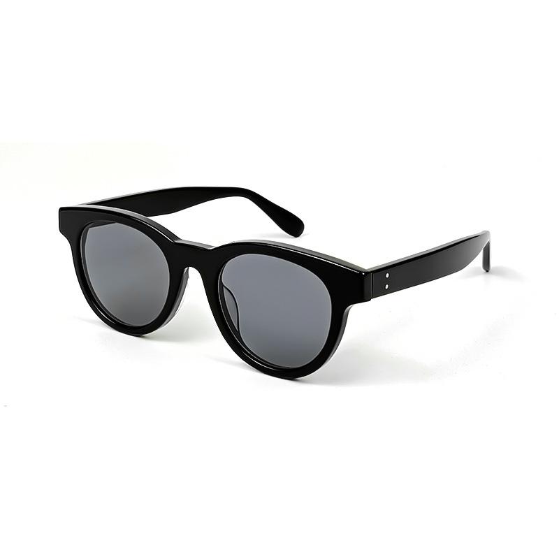 Dilireba's same style cat-eye sunglasses for women, white frame, vintage Korean style Lowry Men's Sunglasses