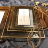 Стеклянная фоторамка с золотой рамкой - Настенное и настольное декоративное display