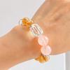 High Quality Natural White Crystal Citrine Horse Powder Crystal Contrasting Color Bracelet Bracelet.