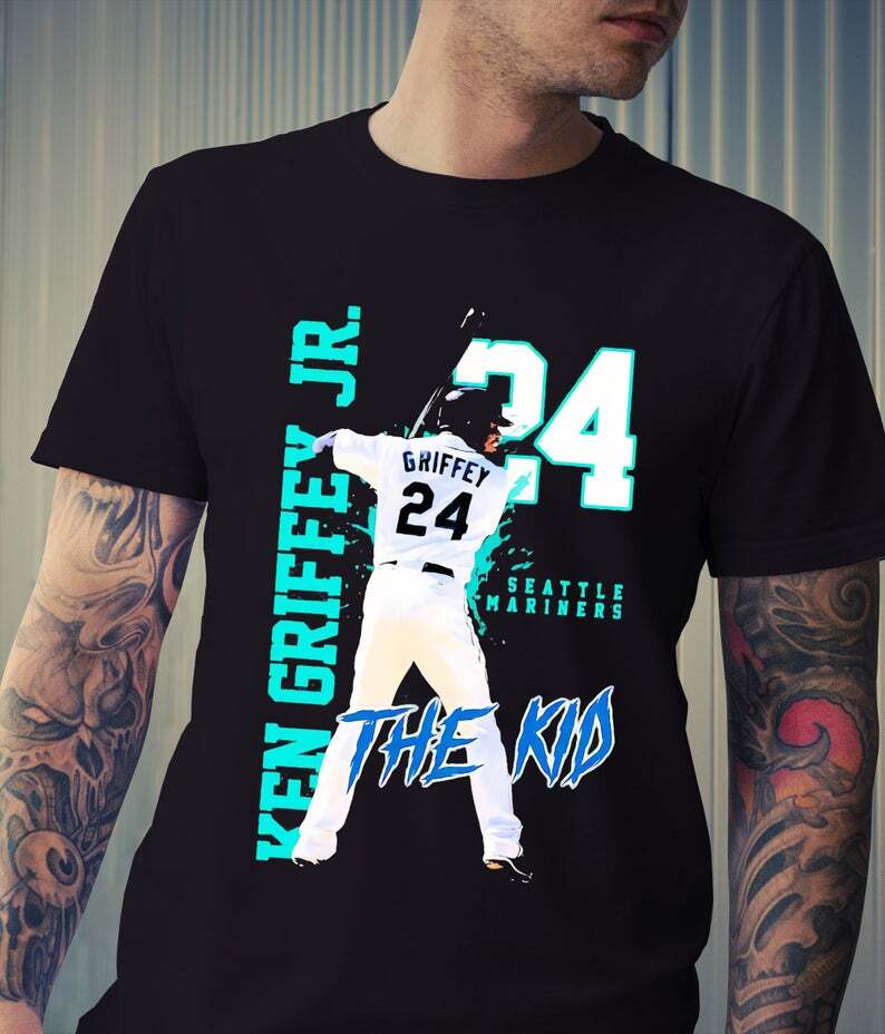 Футболка Ken Griffey Jr The Kid Хлопковая футболка Все размеры JJ4490 Унисекс футболка