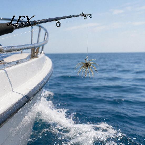 Tear Resistant Soft Baits 2Pcs Bionic Sea Urchin Lure, 11cm/10g Floating Topwater Artificial Durable TPE Lures Bait, Fuzzy Lure for Freshwater