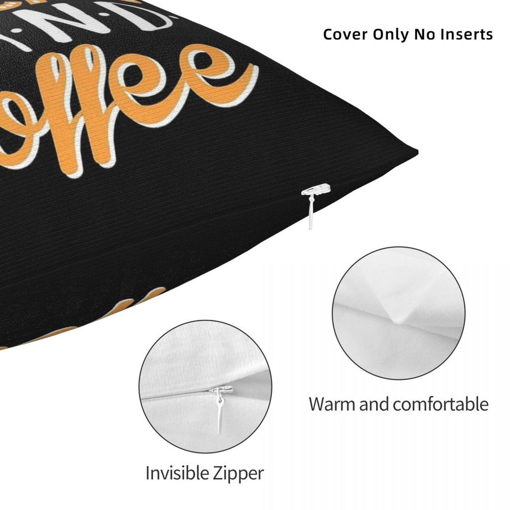 Fueled By Musicals And Coffee Square Pillowcase Polyester Linen Velvet Printed Zip Decor Home Cushion Cover