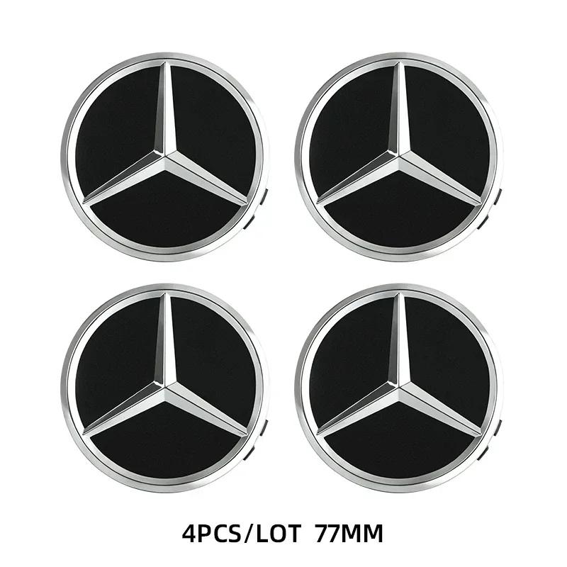 Новые Для Mercedes Benz 4 шт. 75 мм Центральные колпаки ступицы колеса автомобиля Венок AMG для Mercedes Benz GLE GLK SLK CLA CLK W203 W204 W205 W209 W