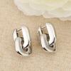Copper Base Interlocking Earrings Oval Shape Double Loop Earrings  Fashion Accessories