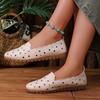 2025 New Spring Flat-bottom Embroidered Hollowed-out Casual Breathable Women's Shoes One-pedal Lazy Shoes Soft-soled Mother Shoes