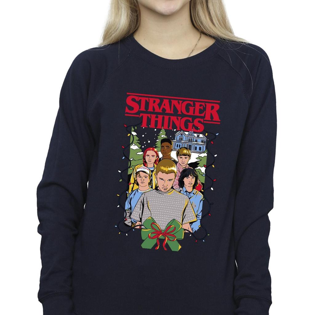 Netflix Womens/Ladies Stranger Things Christmas Poster Sweatshirt