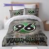 Name Custom Hannover 96 Logo Pattern Bedding Set Quilt Cover Pillowcase Home Decor Gift (1 * duvet cover + 2 * pillowcase, without core)