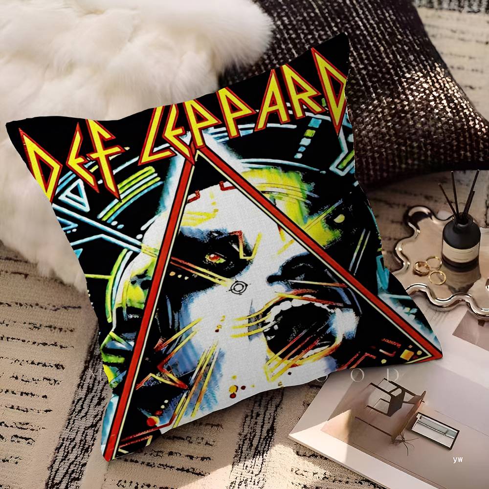 Classic Band D-Def L-Leppard Personalized Picture Text Home Decorative Pillows Household Gifts 45X45Cm