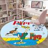 1pc Pippi Longstocking2 Print Round Carpet Chair Round Carpet Suitable for Bedroom Living Room Home Decorative Carpet
