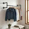 Настенная промышленная вешалка для одежды из труб, сверхпрочная штанга для одежды, деревенский железный органайзер для шкафа для спальни, прачечной, 39 дюймов