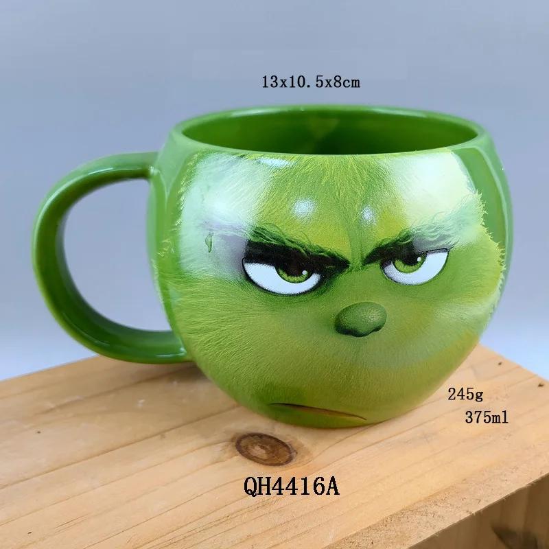 Керамическая кружка с 3D рельефом Деда Мороза, Милая кофейная кружка со снеговиком, Кружки для завтрака и молока в офис, Забавные кружки для воды для пары, Рождественский подарок