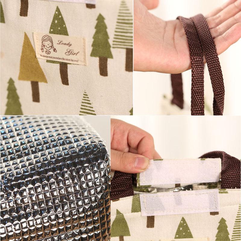 Сумка-холодильник Bento Bag с рисунком из мультфильма, сумка для пикника, контейнер для ланча, сумка-пенал, кошелек