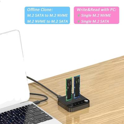 M.2 SATA NVMe Duplicator 2 Bay Offline Clone Docking Station Высокоэффективный двухдисковый жесткий диск