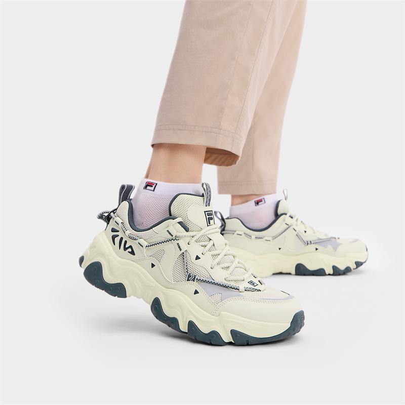 Fila Fluid 5 Кошачья лапка 5 Модные Универсальные Спортивные Ретро Тренд Низкие Кроссовки Повседневная Обувь Мужские кроссовки Серо-зеленый F12M432101FSH