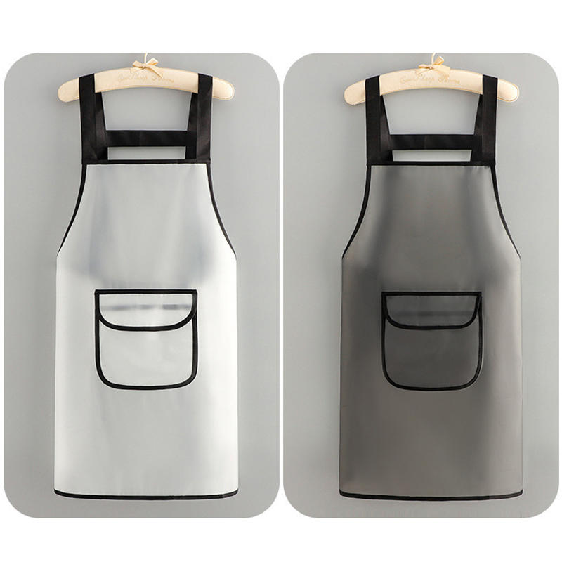 Водонепроницаемый рабочий фартук прозрачный черный белый маслостойкий кухонный фартук чистящие средства милый мультяшный мишка грязеотталкивающий фартук из ТПУ