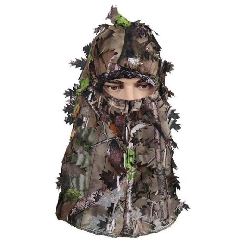 Кленовый лист с узором, камуфляжные маскировочные костюмы, шапки, перчатки, капюшон, сетка на голову, шарф с отверстием для глаз