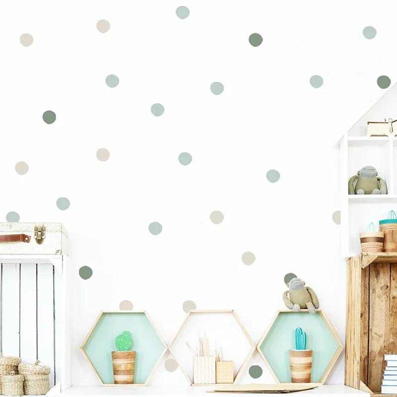 1 шт. DIY смешанные цветные точки Morandi настенные наклейки домашний декор скандинавский стиль виниловые художественные наклейки гостиная детская спальня украшение