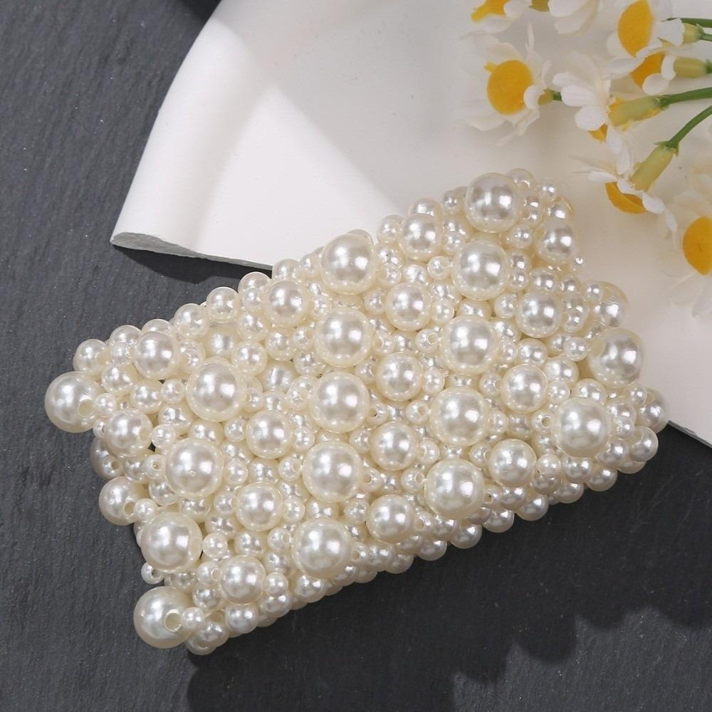 Эластичный женский браслет Белый широкий браслет Простой жемчужный браслет Вечеринка