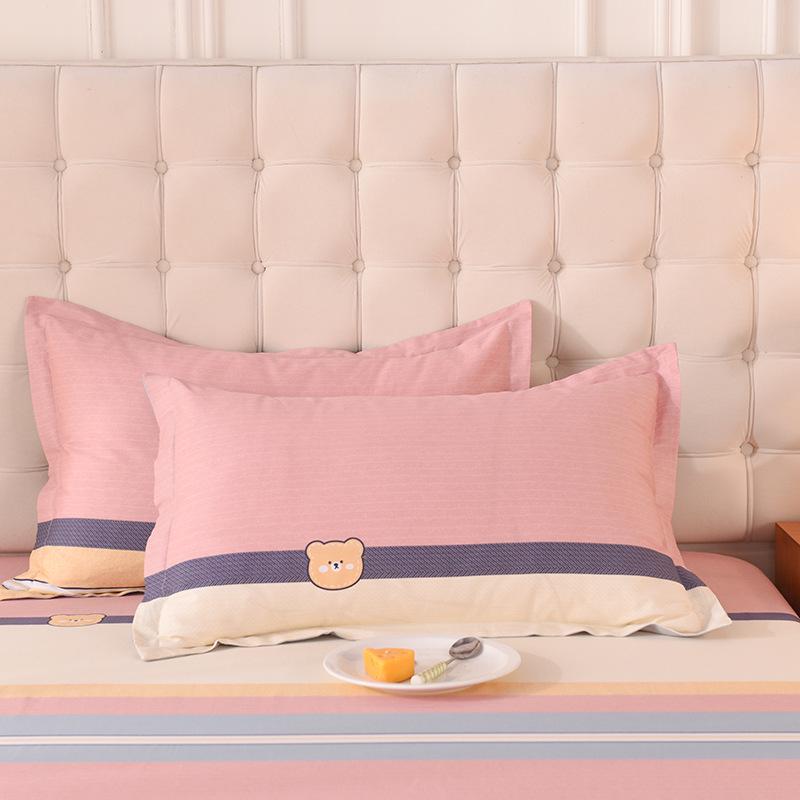 Хлопковые наволочки: Чистый хлопок, простой стиль для дома, общежитий, одноместных и двухместных комнат (Одиночный/Пара)