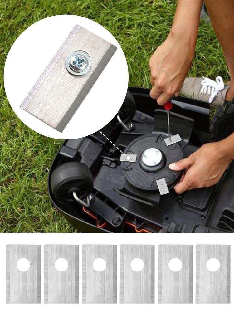18 шт. Сменные лезвия для газонокосилки из нержавеющей стали, режущие лезвия для газонокосилки с одним отверстием, лезвие для газонокосилки для Worx Landroid