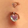 Кольцо для пупка Привлекательное коррозионностойкое кольцо из нержавеющей стали в форме сердца для пупка и пупка
