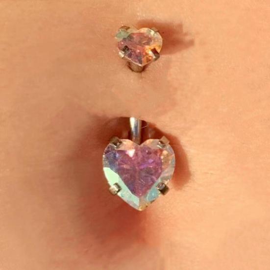 Кольцо для пупка Привлекательное коррозионностойкое кольцо из нержавеющей стали в форме сердца для пупка и пупка