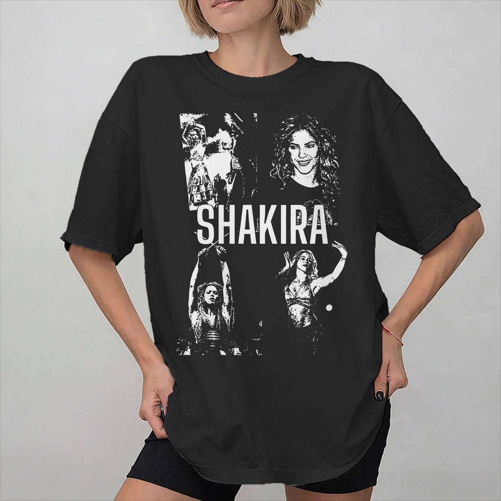 Shakira Las Mujeres Ya No Lloran World Tour Accessories Unisex Women T Shirts Cotton Tee Graphic Printed Tops Tshirt