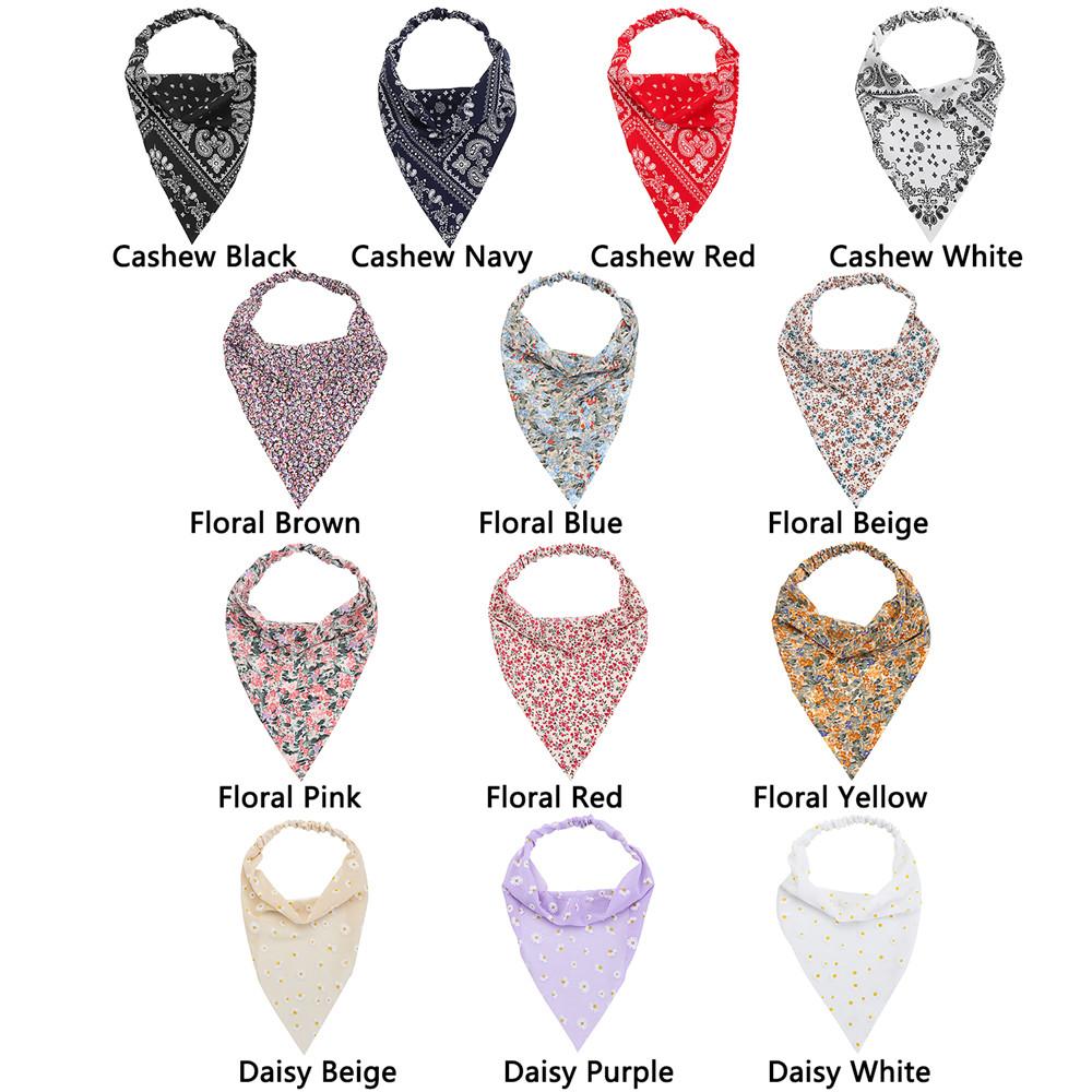 Платок с цветочным принтом, повязка на голову, женские повязки на голову, эластичная резинка для волос, шарф для волос для женщин, головной платок