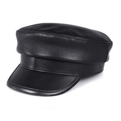 2022 зимние мужские темно-синие шапки из натуральной кожи, унисекс, европейская/американская уличная одежда, черные кепки с поясом, уличные горро