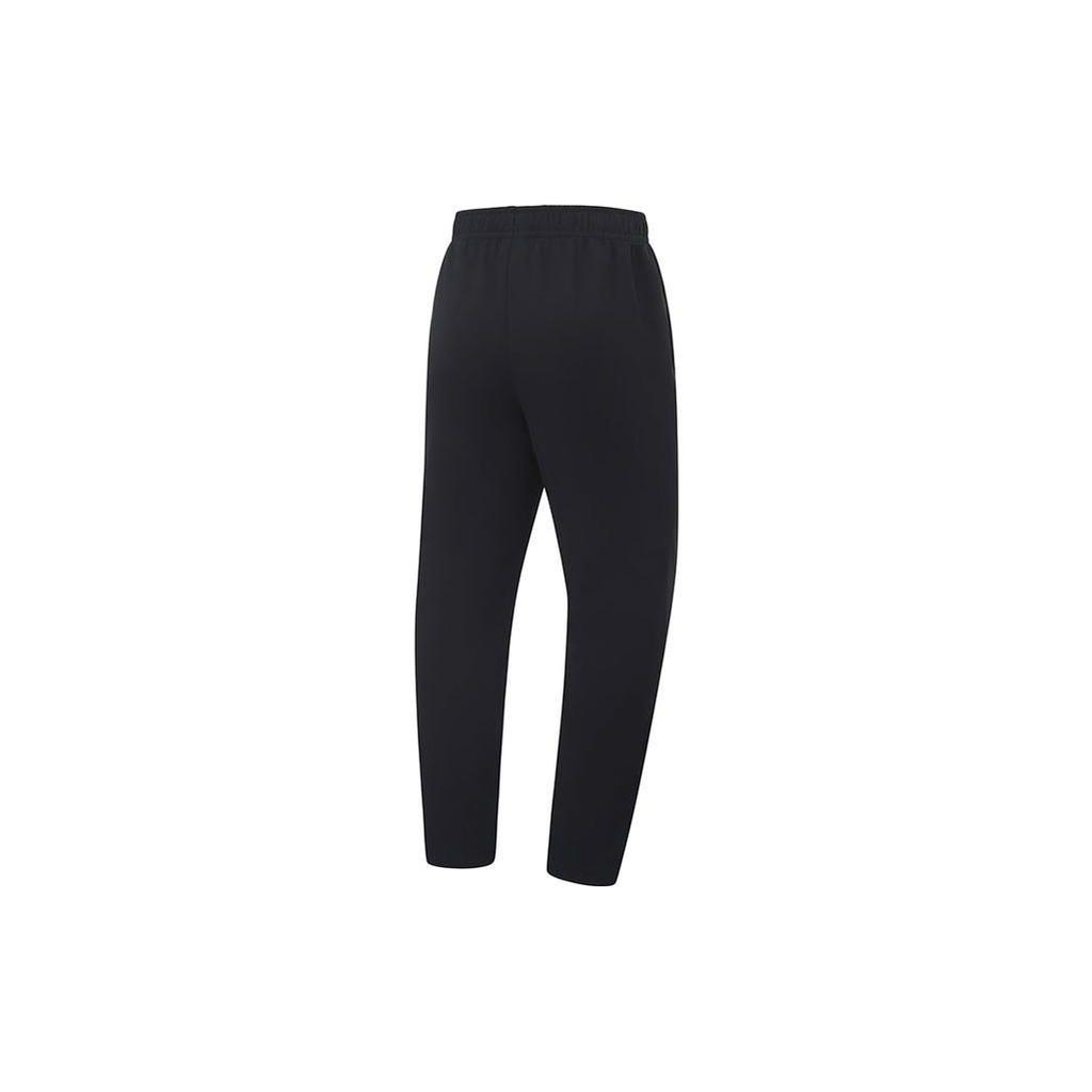 Мужские спортивные брюки Li Ning Fitness Series, однотонные, прямые, быстросохнущие, классные, трикотажные, черные AKLT495-1