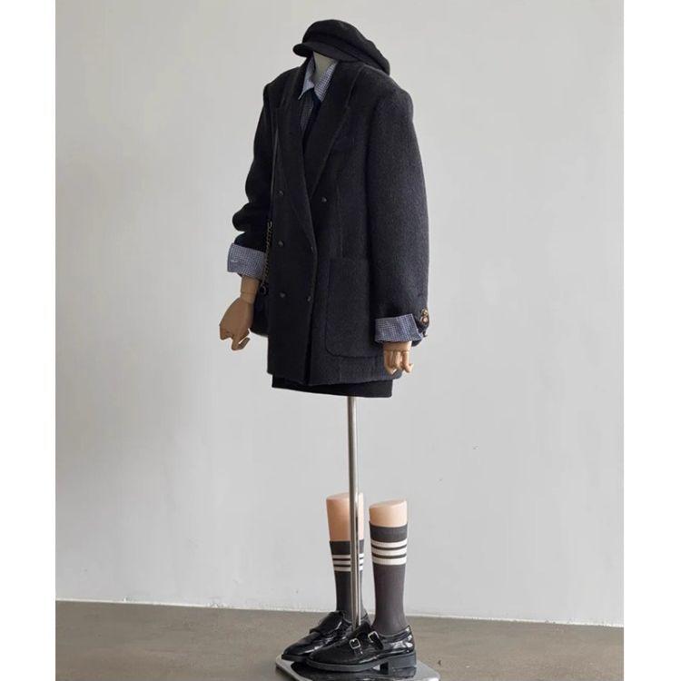 Маленькое шерстяное пальто в корейском стиле для осени и зимы