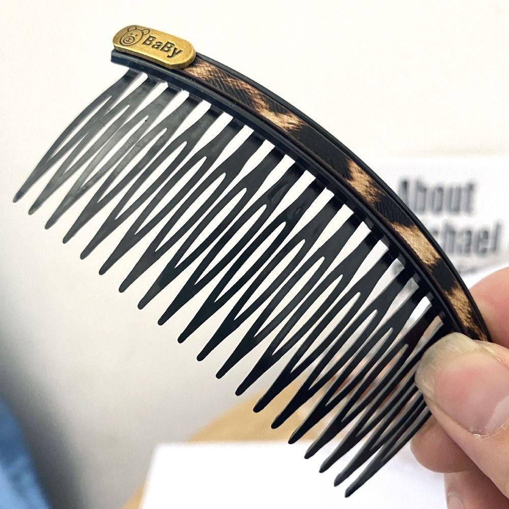 Кожаные фиксированные расчески с медвежьей вставкой, модная расческа для укладки волос, повседневная