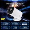 Мини-проектор 4K Native 720 с поддержкой портативного кинопроектора с регулируемым углом наклона, интеллектуальным видеопроектором с BT 5.0 WiFi6 EU Plug