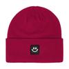 Women's Fashion Smiley Face Logo Hat Solid Color Knitted Hat Casual Outdoor Warm Beanie Men's Winter Hat