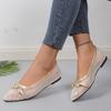 Весна Осень Новые Женские Балетки Дышащие Слипоны Лоферы Удобный Острый Носок Элегантные Повседневные Кроссовки
