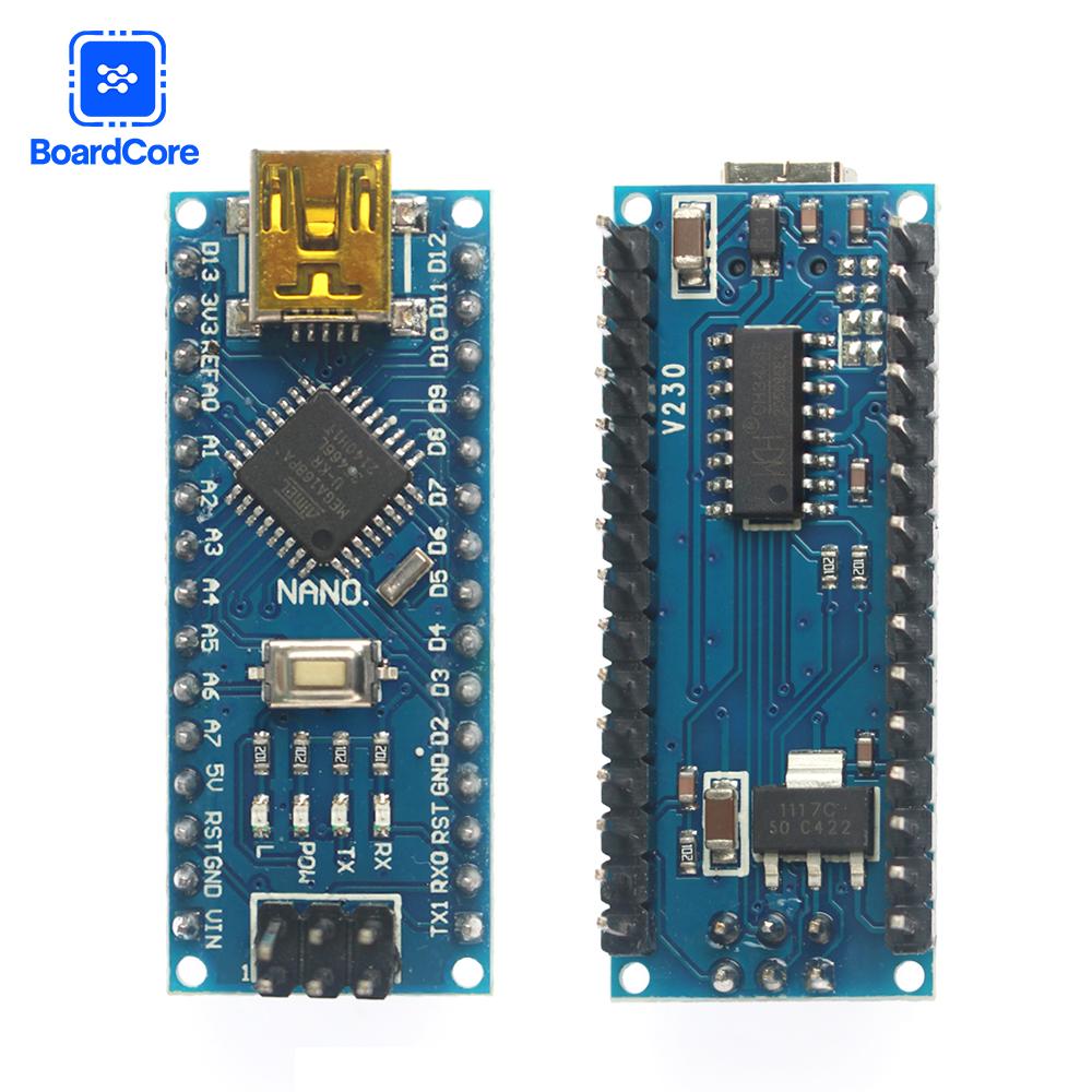 Мини-плата USB ATMEGA168 Nano 3.0 Плата разработки контроллера Совместимая для Arduino CH340 USB-драйвер 16 МГц ATMEGA328P