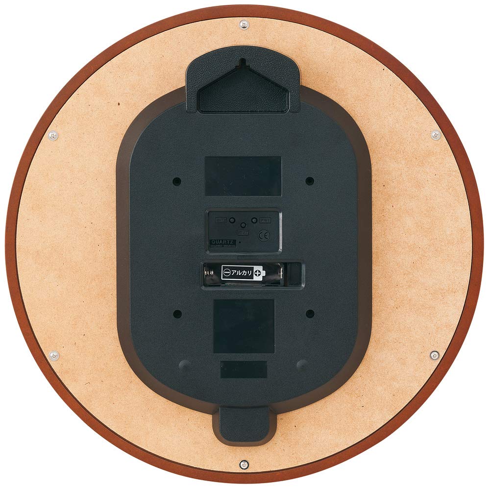 Seiko Clock Wall Clock Radio Analog Wood Frame Brown Wood KX388B
