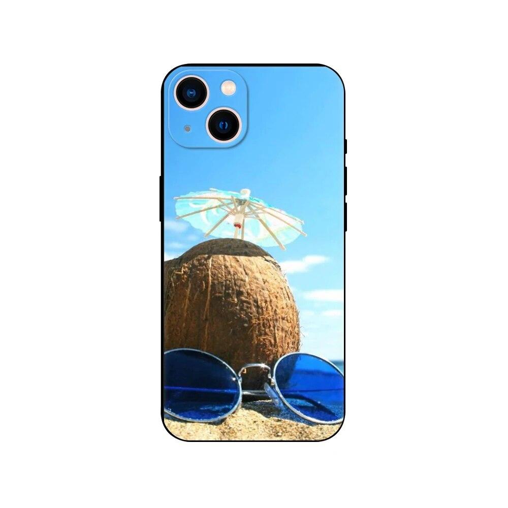 Чехол для телефона из скорлупы кокоса для iPhone Samsung Galaxy Redmi Xiaomi Oppo OnePlus Note SA 7 8 9 10 11 12 13 14 20 21 22 23 53 54 Pro Max Ultra TPU Soft