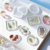 DIY Geometric Coaster Silicone Mold Heart Cloud Shape Storage Tray Cement Gypsum Form Crystal Resin Mould
