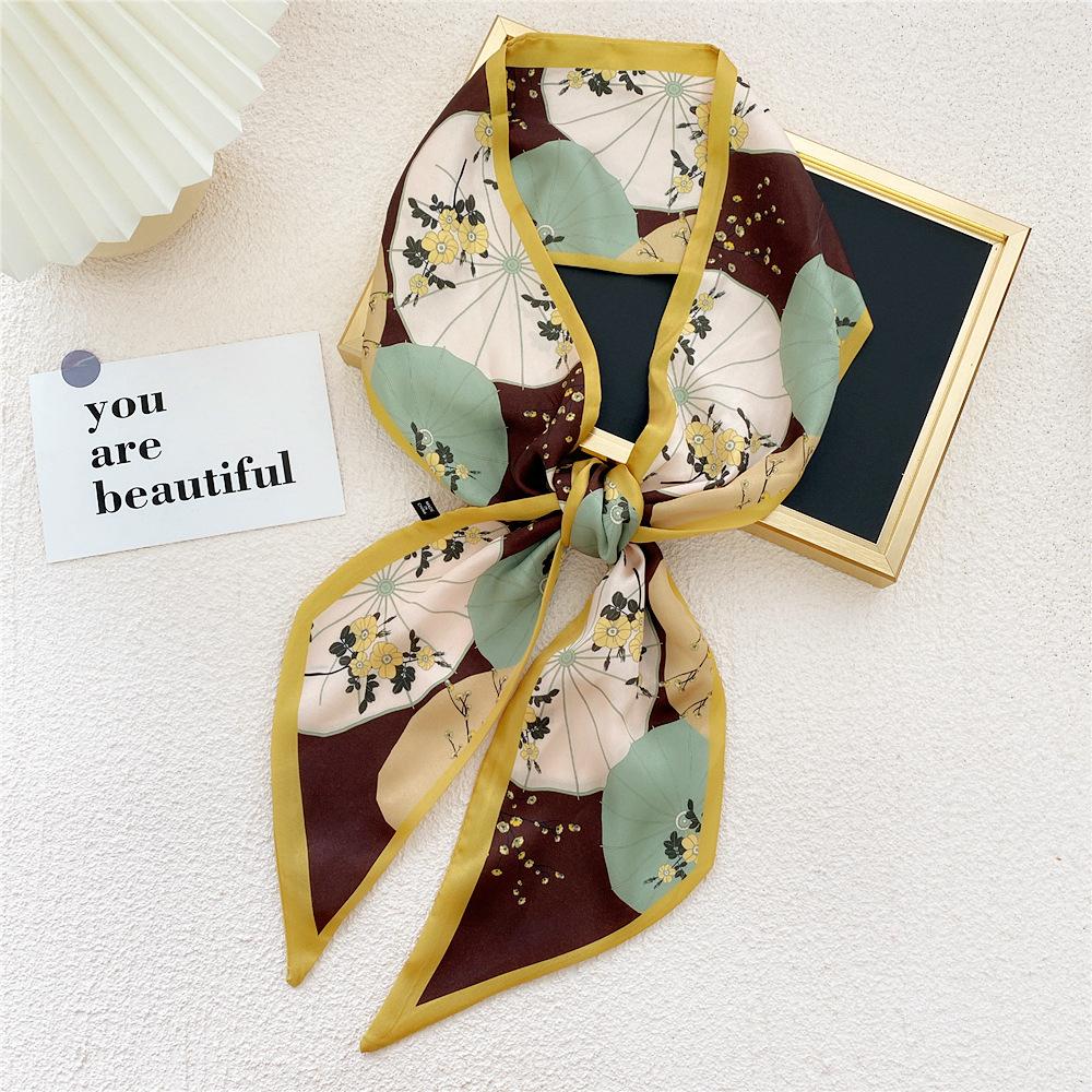 New Scarves Silk Scarves Women'S Spring And Autumn Season Long Decorative Professional Scarves Summer Thin Styles Paired With Shirts Stylish