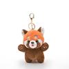 Cute Cartoon Red Panda Plush Toy Pendant Little Raccoon Doll Keychain Doll Playground Raccoon Stuffed Backpack Decor Gifts Kids