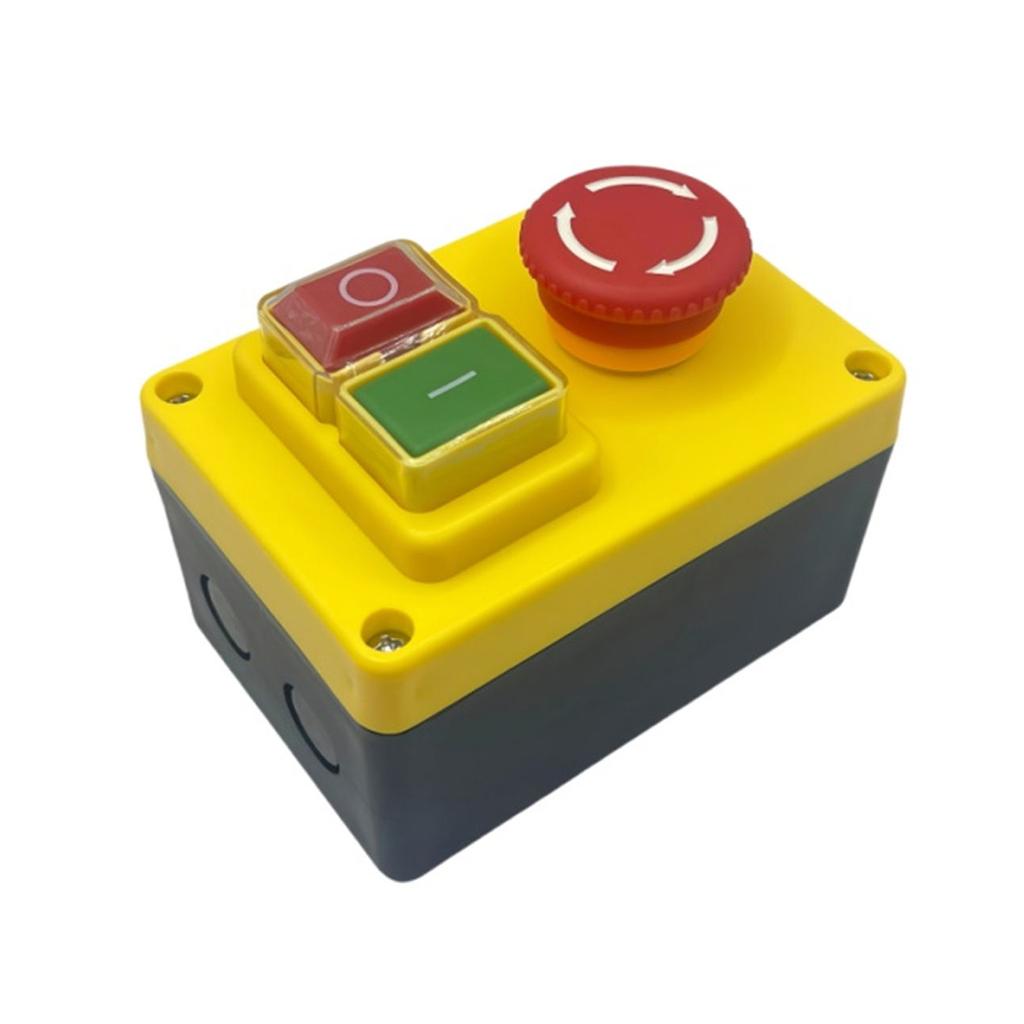 Electromagnetic Safety Push Button Switches Electric Tool Emergency Switches ABS 250V 16A for Power Tool & Machinery