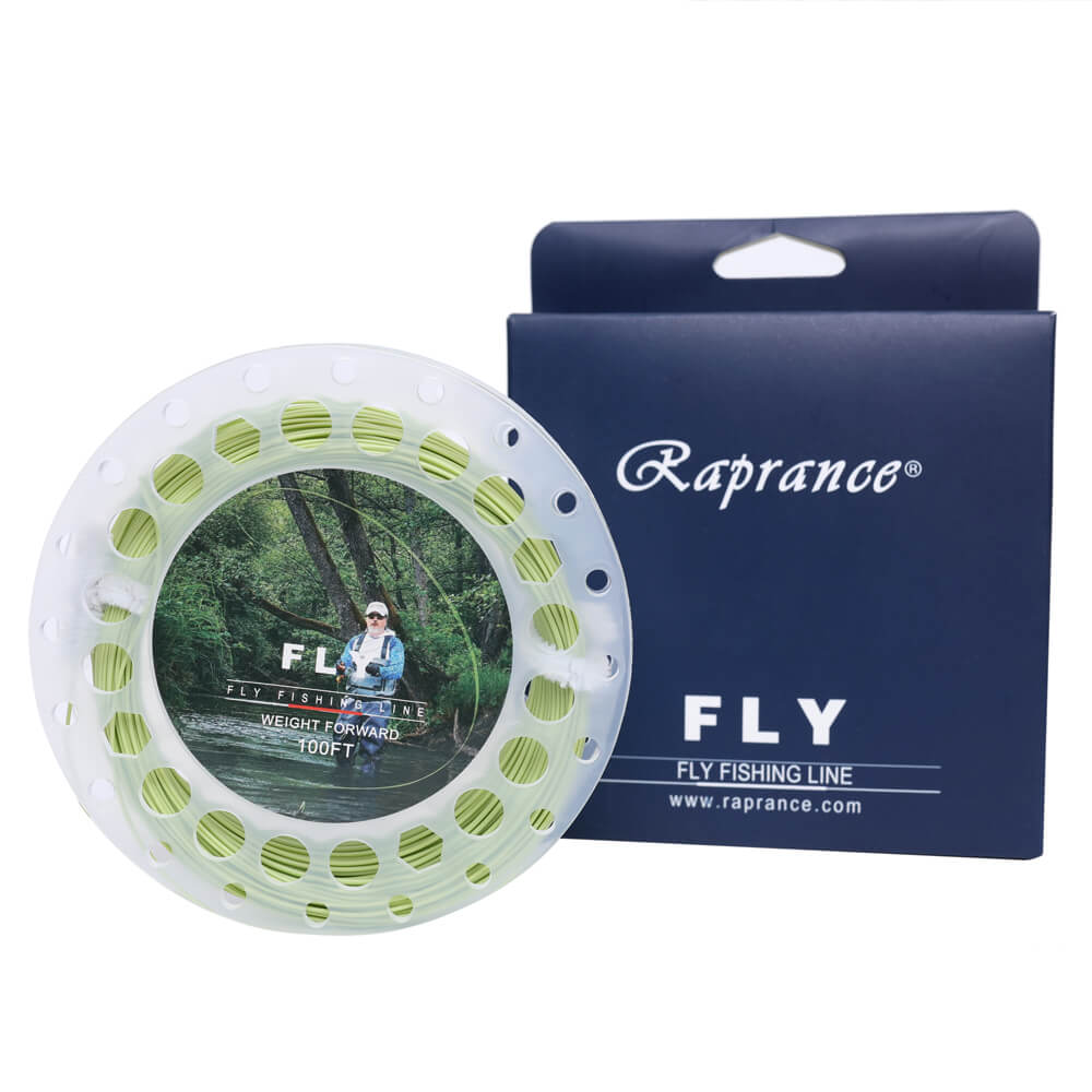 Raprance Floating Fly Fishing Line with 2 Welded Loops, Weight Forward Floating Fly Line, 100FT(3F,4F,5F,6F,7F,8F)