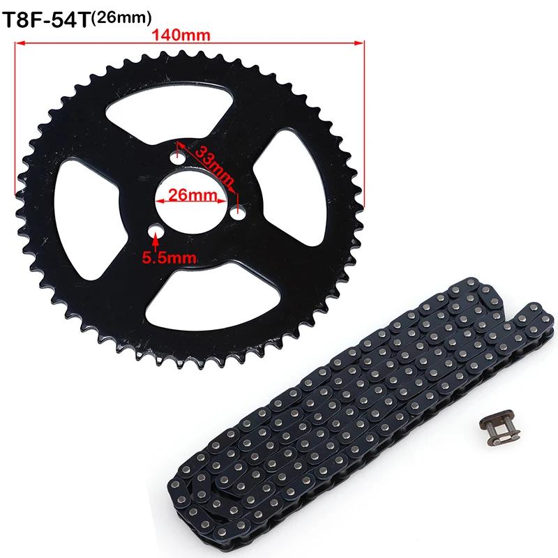 FDDY 47cc 49cc Цепь T8F 136 звеньев и Звездочка 38 44 54 58 64 74 зуба для Мини-мотоцикла Квадроцикла 2-тактные 4-тактные Запчасти