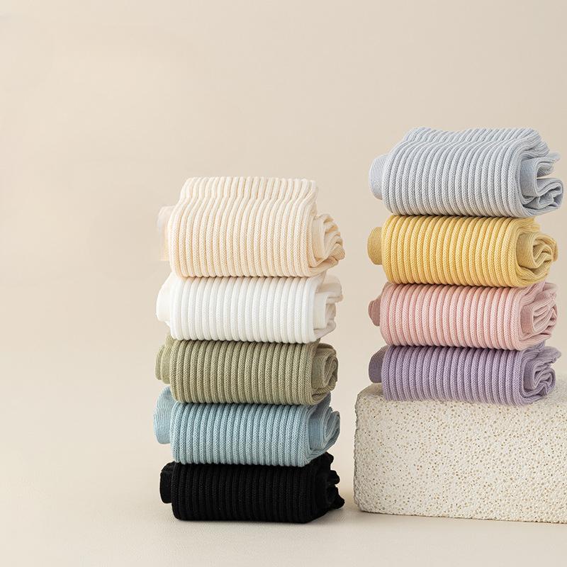 Женские весенние носки с пятью пальцами, однотонные влагопоглощающие хлопковые носки средней длины, бесшовно сшитые, не скатывающиеся, с разделением пальцев