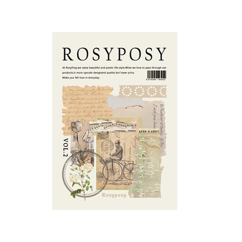 RosyPosy Soft Lifestyle, Magazine Book Handbook Material Book Sticker DIY Handbook Tools Decorative Sticker