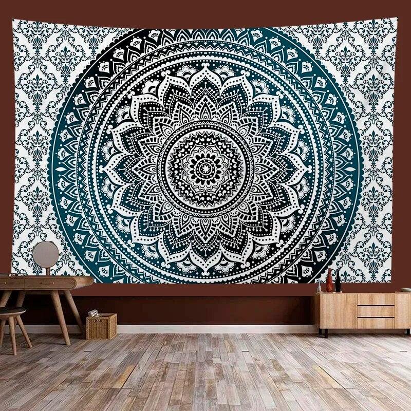Mandala Floral Tapestry Bohemian Hippie Hanging Cloth Wall Art Decoration Background Cloth Room Living Room Home Decor