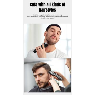 6 в 1 Многофункциональная парикмахерская цифровая машинка для стрижки волос Мощная электрическая машинка для стрижки волос в носу