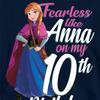 Frozen Childrens/Kids Fearless Like Anna 10th Birthday Pullover Hoodie